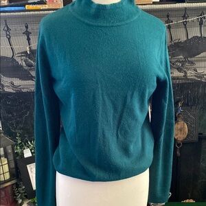 Sag Harbor Teal Crew Neck Sweater